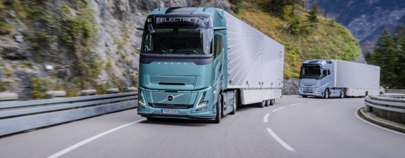 Volvo FH Aero Electric in de bergen