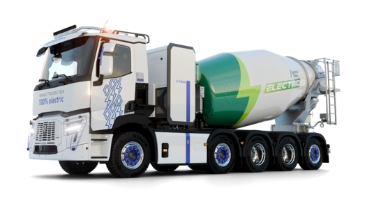Nieuw: elektrische Renault Trucks E-Tech C 10x4 betonmixer